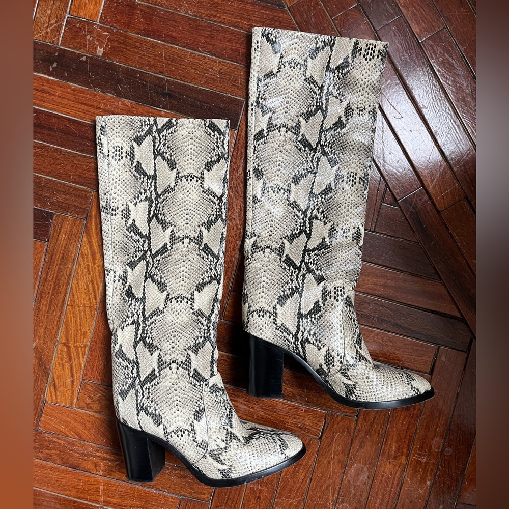 SCHUTZ — Boots (Natural Snake) — Size 8.5